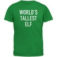thumbnail image 1 of Christmas Worlds Tallest Elf Irish Green Adult T-Shirt - Large, 1 of 1