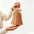 thumbnail image 1 of Christmas Woven Rattan Bell Ornaments Natural Hanging Tree Decorations for Farmhouse Holiday Decor, Wreaths and Gift Wrapping, 1 of 8