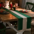 thumbnail image 1 of Christmas Woven Table Runner - Two-Tone Color Splicing Tassel Table Flag, Festive Holiday Decoration Long Tablecloth, Elegant Home Dining Table Decor, 1 of 6