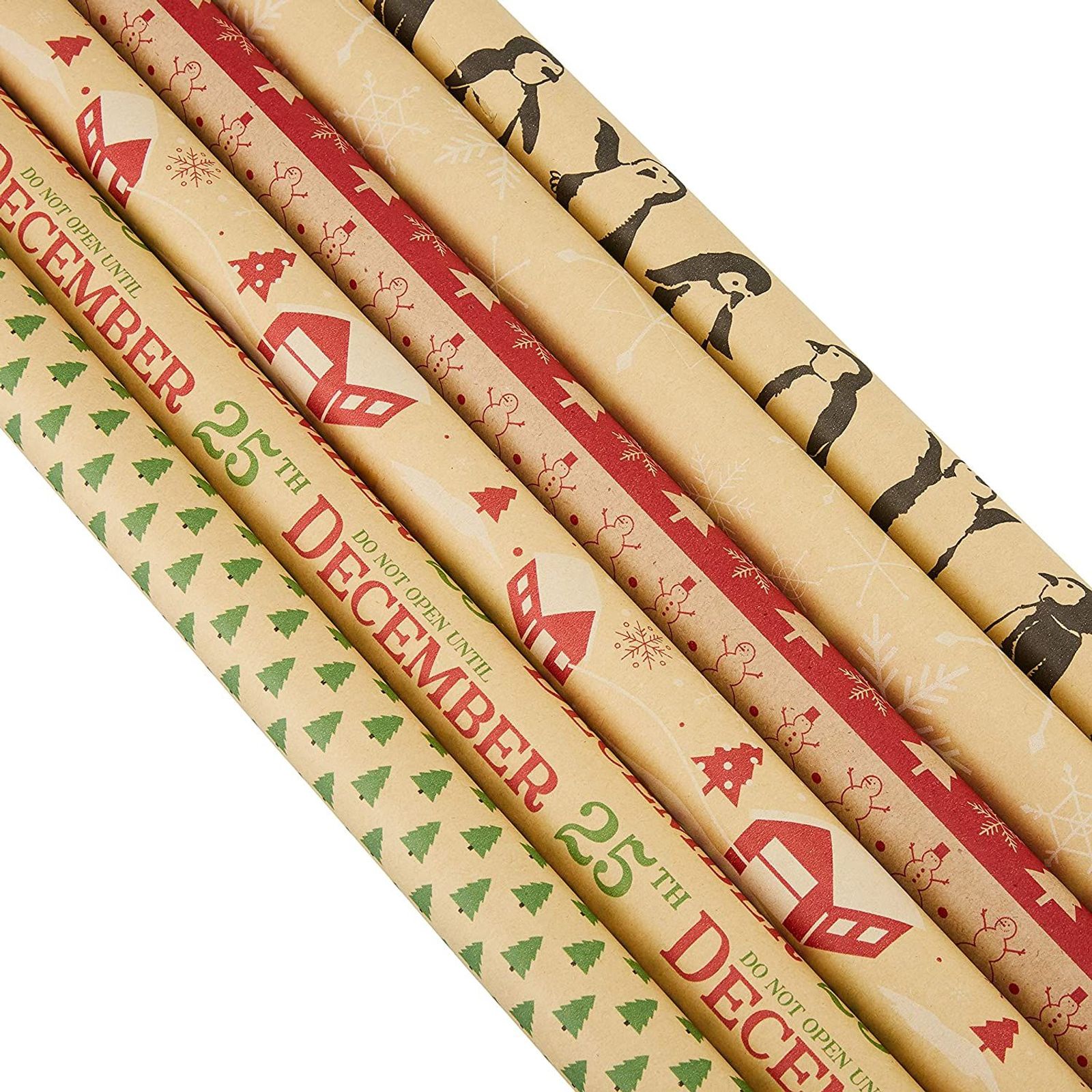 Hallmark Christmas Peanuts Wrapping Paper with Cut Lines on Reverse ...