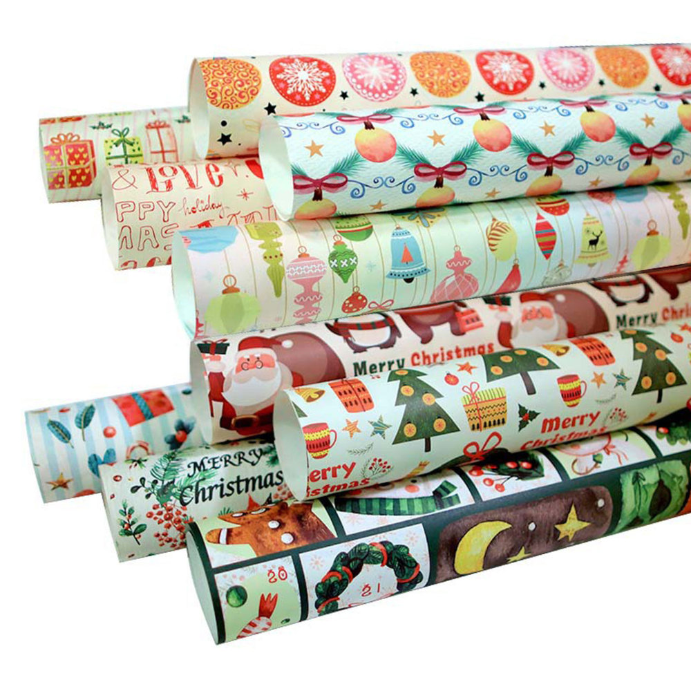 Christmas Wrapping Paper Bundle Easy to Fold Gift Wrappers for Friends