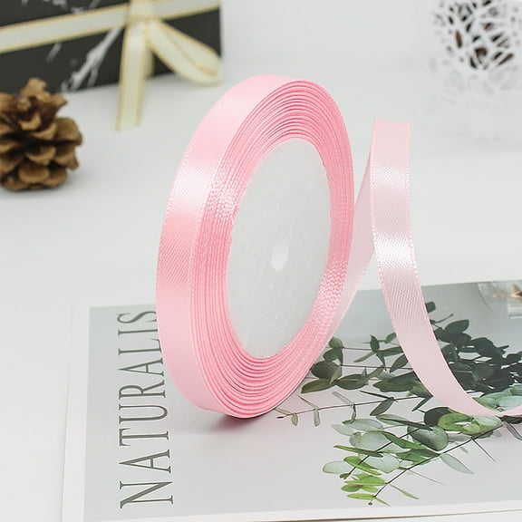 Christmas Wrapping Paper Clearance! 1× Ribbon (1Cm Per Roll, 22 Meters Long) Breast Cancer Fan Ribbon Ribbon Gift Packaging Ribbon Cake Baking Ribbon Wedding Decoration Wedding Candy Box Ribbon 1Cm