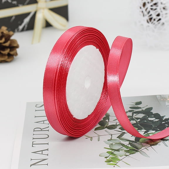 Christmas Wrapping Paper Clearance! 1× Ribbon (1Cm Per Roll, 22 Meters Long) Breast Cancer Fan Ribbon Ribbon Gift Packaging Ribbon Cake Baking Ribbon Wedding Decoration Wedding Candy Box Ribbon 1Cm