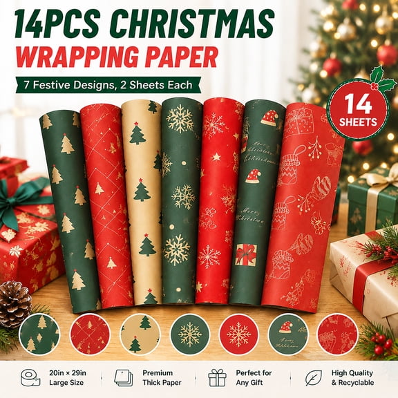 Paper With Design Festive Wrapping Paper
