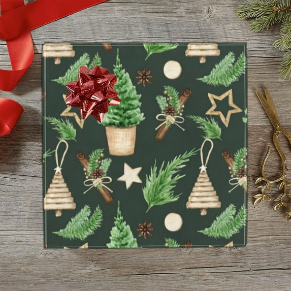 Christmas Wrapping Paper | Premium Holiday Gift Wrap | Cinnamon 58" x 23" (1–5 Rolls) - 1 Roll
