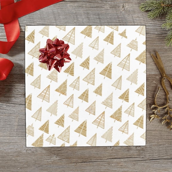 Christmas Wrapping Paper | Premium Holiday Gift Wrap | Gold Forest 58" x 23" (1–5 Rolls) - 1 Roll