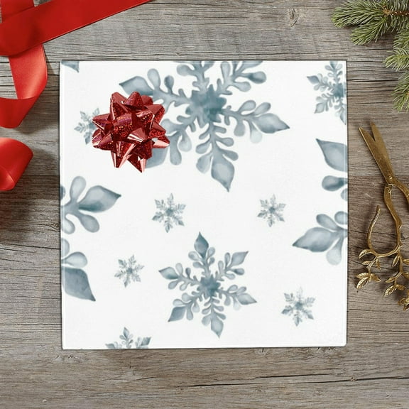 Christmas Wrapping Paper | Premium Holiday Gift Wrap | Stencil Flakes 58" x 23" (1–5 Rolls) - 1 Roll