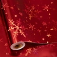 thumbnail image 1 of Christmas Wrapping Paper, Red Snowflake Wrapping Paper, Elegant Holographic Sparkle Snowflake Christmas Gift Wrap for Winter Holiday Scrapbook Paper, Festive Decoration (17 Inch X 33 Feet), 1 of 15