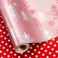 thumbnail image 1 of Christmas Wrapping Paper, Reversible Pink Christmas Tree Design Gift Wrapping Paper Suitable for Holiday, Mini Roll (17 Inch X 32.8 Feet), 1 of 12