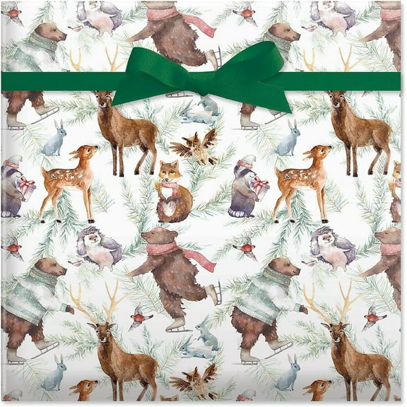 Christmas Wrapping Paper Roll Holiday Gift Wrap Art Paper for Party DIY Wrapping Supplies, 58x23in, 1 Roll