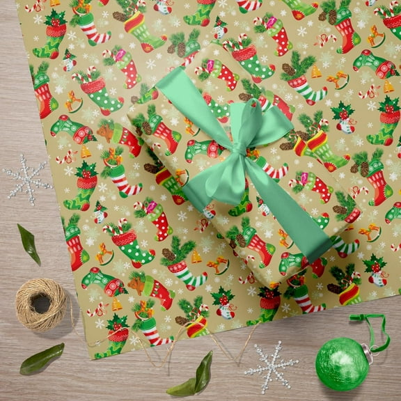 Christmas Wrapping Paper Roll for Men Women Kids Xmas Gift Wrap Snowflakes Red & Black Buffalo Plaid Gift Wrap Paper, 58x23in, 1 Roll