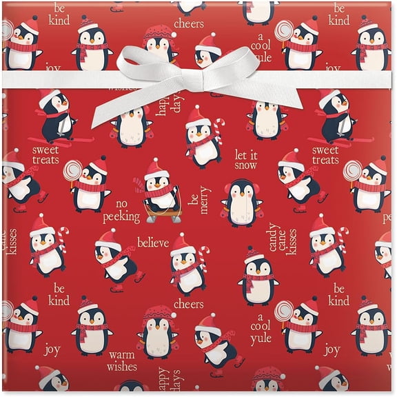 Christmas Wrapping Paper Santa Gift Wrap Paper Premium 23X58 Inch Gift Wrap Roll for Xmas Holiday Friends Party Celebration