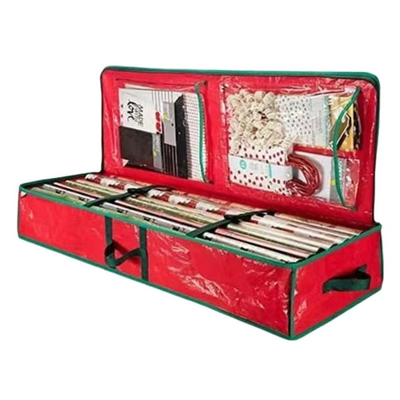 Christmas Wrapping Paper Storage Containers' Gift Wrap Organizer, O7D9