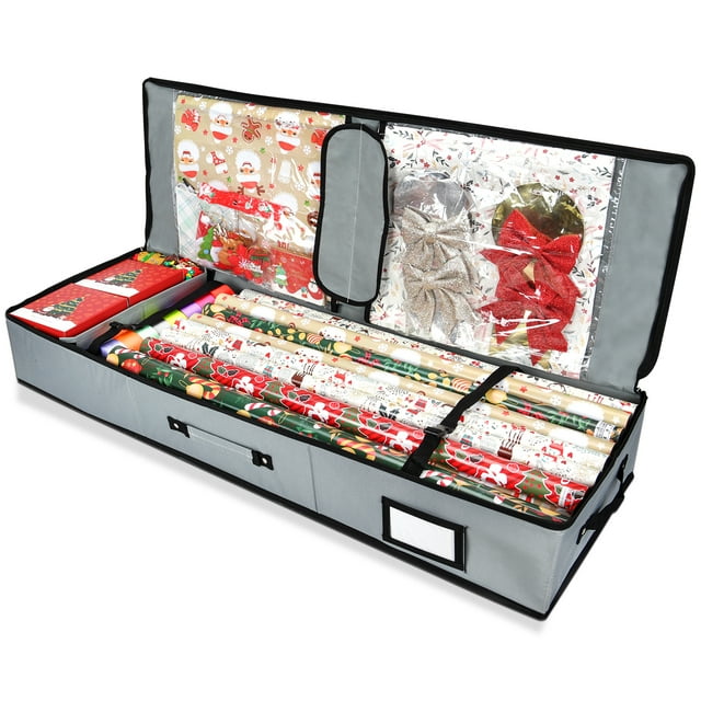 Christmas Wrapping Paper Storage Containers, Wrapping Organizer Bag