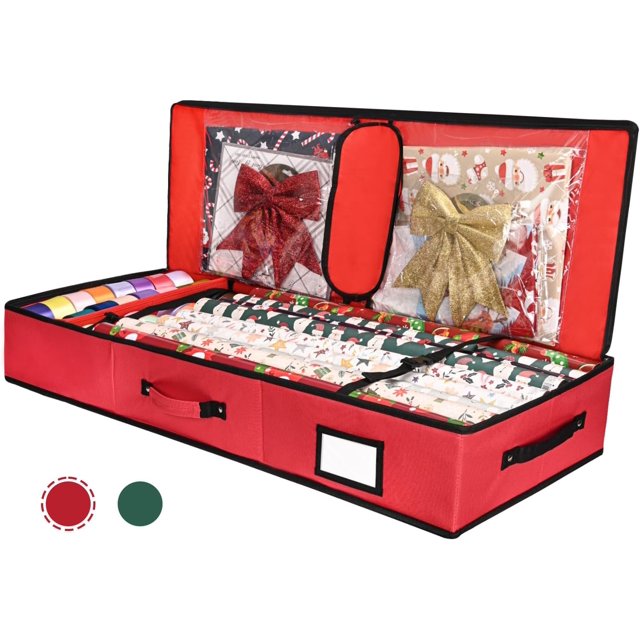 Christmas Wrapping Paper Storage Containers, Wrapping Organizer Bag