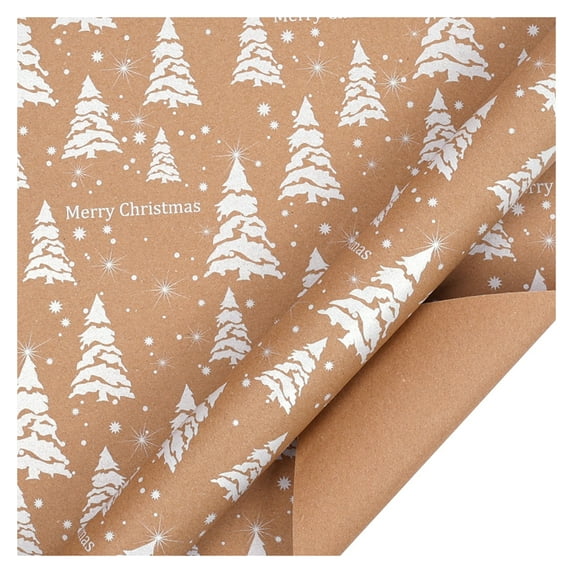 Christmas Wrapping Paper, Thick Kraft Gift Wrapping Paper, Vintage Xmas Wrapping Paper for Christmas New Year Holiday, Xmas Wrapping Papers for Gifts Arts Crafts Decorations, 50x70CM