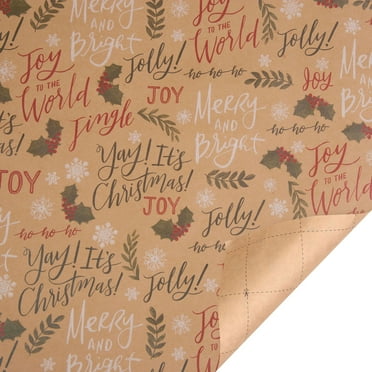 Christmas Wrapping Paper Vintage Christmas Elements Christmas Gift Wrap for Xmas Holiday Birthday New Year DIY Crafts Packing