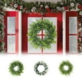 thumbnail image 1 of Christmas Wreath under $5! Cagogo Artificial Christmas Wreath for Door, Realistic Pine Garland for Holiday Decor, Flocked Greenery Ring for Window Mantel, Festive Indoor Outdoor Decoration, 1 of 9