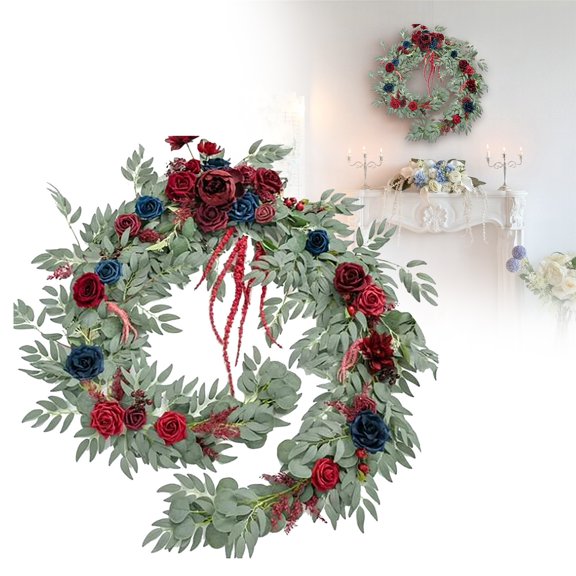 Christmas Wreath/ Arch Decor Curved Wedding Centerpiece For Table Rustic With Artificial & Flowers