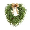thumbnail image 1 of Christmas Wreath Artificial Cedar Greenery with Bow for Front Door,Natural Feel Green Cypress Leaf Vine Wreath for Holiday Decorations, Pine Garland for Home Use on Mantle,Table,Wall,Window, 1 of 5