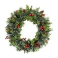 thumbnail image 1 of Christmas Wreath, Artificial Christmas Wreaths with Berry Clusters Pine Cones Pine Needles, for Front Door Porch Entryway Holiday Decor (B), 1 of 8