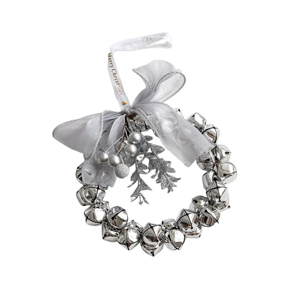 Christmas Wreath With Bells | Realistic Seasonal Decoration With Pine Pins And Grinding | Decorative Wall Wreath,For Door Wall Indoor Fireplace Kitchen Home Farmhouse Outdoor Window Fireplace