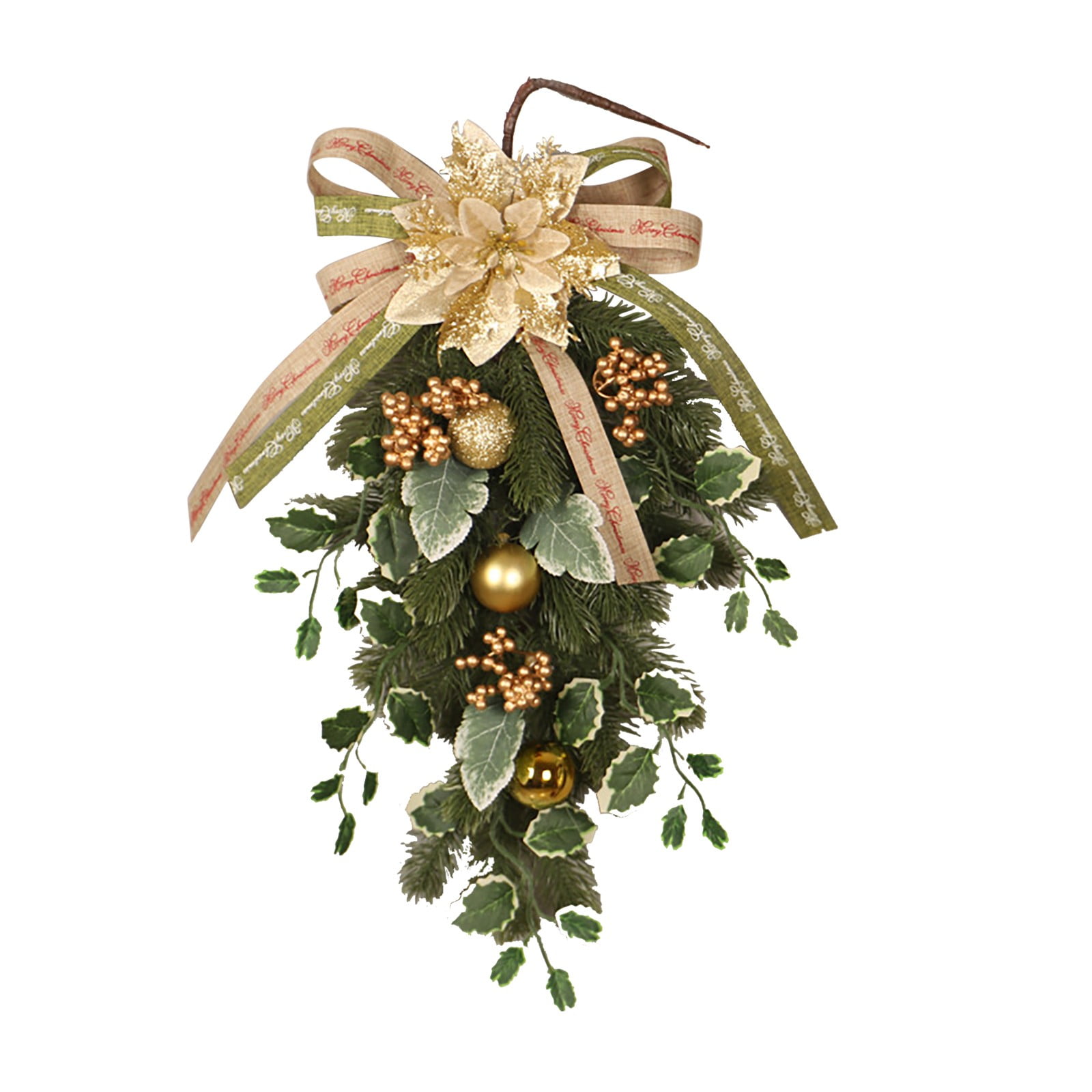 Christmas Wreath Berries for Front Porch Garland around Front Door