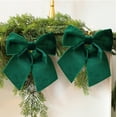 thumbnail image 1 of Christmas Wreath Bow Pre-Tied 9.8"x9.8" Beige Polyester Decor for Tree, Door, Garland, Outdoor, Window, Railing – Festive Holiday Decoration, 1 of 5