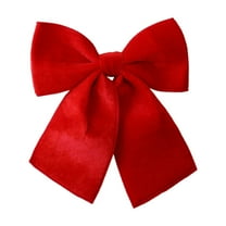Christmas Wreath Bow - Pre-Tied Holiday Decoration for Tree, Door & Garland - Festive Indoor/Outdoor Decor for Winter Celebrations, Red