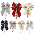 thumbnail image 1 of Christmas Wreath Bows with Jingle Bells 11.8 x 13.7 in Christmas Tree Topper Bow Velvet ​Ribbon Bow Xmas Tree Hanging Ornaments for Home Party Outdoor Indoor Decoratio, 1 of 4