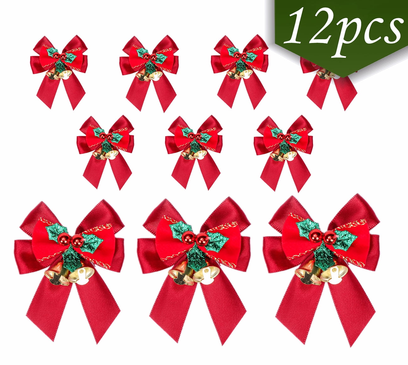 Christmas Wreath Bows Tree Ornaments Decorations for Bows for Wreath ...