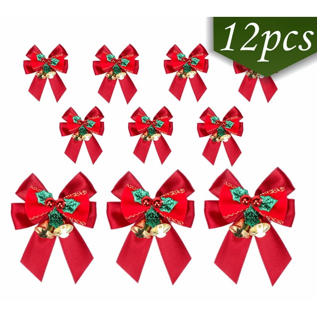 Christmas Wreath Bows Tree Ornaments Decorations for Bows for Wreath
