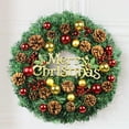 thumbnail image 1 of Christmas Wreath, Christmas Decorations, Artificial Pine and Red Berry Holiday Wreath for Front Door, 12 Inch ABS Plastic Hanging Wreath for Indoor Outdoor Christmas Decor, 1 of 8
