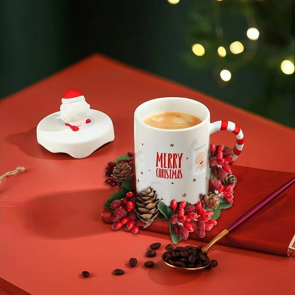 Christmas Wreath, Christmas Decorations, Realistic Pine Cone and Berry Candle Ring for Home, DIY Holiday Decor, Red Plastic Table Centerpiece