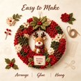 thumbnail image 1 of Christmas Wreath DIY Kit,Christmas Wreath Making Kit for Beginner & Adults, Fabric Craft Kit,DIY Holiday Decor, Handmade Christmas Art Project Gift, 1 of 8