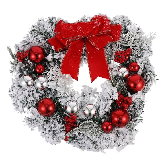 FRCOLOR 1Pc Unique Red Christmas Wreath Pendant with Excellent Durability for Holiday and Festival Decoration