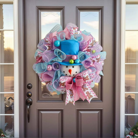 Christmas Wreath Decoration - Front Door Christmas Wreath,Artificial Christmas Wreath Decoration ,for Home Front Door Indoor Outdoor Porch Decoration Wreath Decoration
