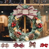 Christmas Wreath Decoration Imitation Linen Velvet Decoration Ornaments Christmas Tree Rattan Ornaments Christmas Home Decoration