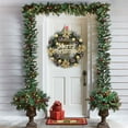 thumbnail image 1 of Christmas Wreath Decorations With Gold Pinaster Cones Ideal For Home Hotel Holiday Decorations, 1 of 6