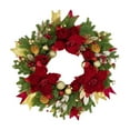 thumbnail image 1 of Christmas Wreath for Front Door 24 Inch, Pre-Decorated Xmas Wreath with Red Flowers, Berries, Pine Cones and Ribbon, Large Outdoor Indoor Holiday Decor for Winter and Christmas, 1 of 8