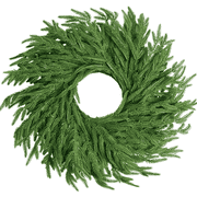 Christmas Wreath for Front Door 24" Norfolk Pine Wreath Real Touch Pine Large Artificial Greenery Wreath for Walls Windows Porches Indoor Outdoor xmas home decor