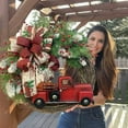 thumbnail image 1 of Christmas Wreath for Front Door, Funny Christmas Door Decoration for Home Farmhouse Indoor Outdoor Festival Decor, Hanging Xmas Decorations Wreath Holiday Christmas Trees Ornaments, 1 of 15