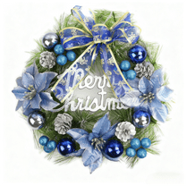 Christmas Wreath Front Door,Outdoor Christmas Wreath,12 Inch Artificial Christmas Door Wreath Winter Christmas Wreath Decorations with Bow,Pine Cones,Berries for Indoor Outdoor Fireplaces Home Decor