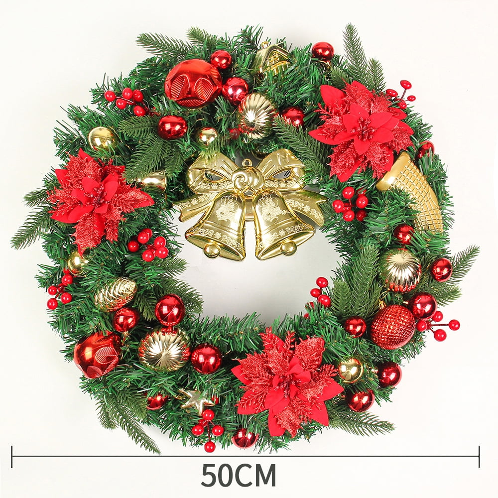 Christmas Wreath Garland Christmas Artificial Door Wall Hanging Wreath