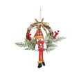 thumbnail image 1 of Christmas Wreath, Hanging Rattan Garlands, for Holiday Front Door Ornament Party Table Fireplaces Porch Walls Home Decor, 13.77x12.99 in, Snowman, 1 of 6