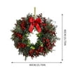 thumbnail image 1 of Christmas Wreath, Holiday Wreath, Bowknot Christmas Wreath for Indoor and Outdoor Use, Durable and Lightweight Holiday Decoration for Front Door and Fireplace Display, 1 of 7