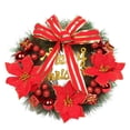 thumbnail image 1 of Christmas Wreath Indoor/Outdoor, Front Door/Wall Decor, Classic Colors, Festive, Gift for Holiday Parties, 1 of 6
