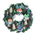 thumbnail image 1 of Christmas Wreath Led Decoration For Door,13.8*13,8 Inch,Little Flocked Pine Wreaths for Home Outdoor Indoor, 1 of 9