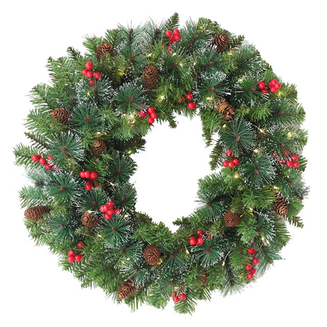 Christmas Wreath with Lights Christmas Decoration Battery Operated with