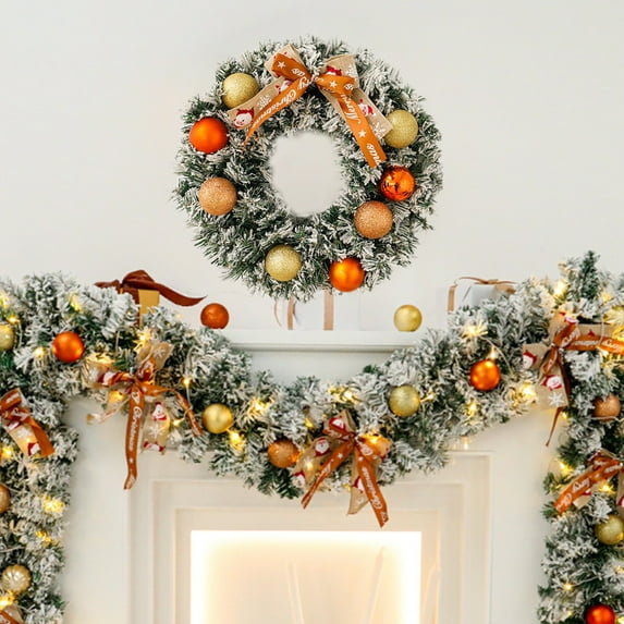 Christmas Wreath with Lights Hwkond, Christmas Lights Decorative Wreaths Wreaths Artificial Christmas Wreaths Door And Window Hanging Decoration Christmas Scene Decoration Props